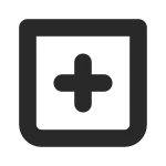 Sign Plus Square SVG Icon
